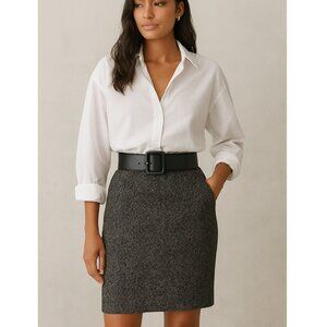GERARD DAREL France Tweed Boucle Wool Pencil Skirt size 38 US 6 Career Office